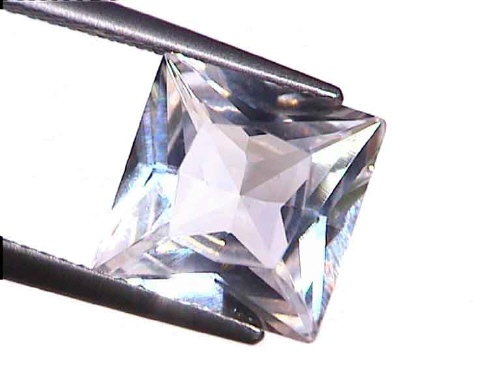 Synthetic White Sapphire Princess Cut lab